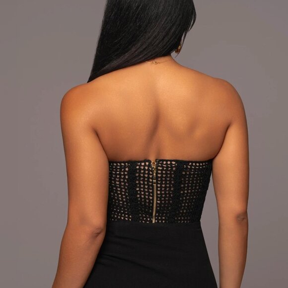 NWT JLUXLABEL Want it All Crochet Bustier Sz S - Picture 2 of 6